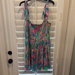 Floral Smocked Sundress with Tie Straps